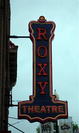 The outdoor sign to the Roxy Theatre in Saskatoon